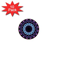 Kaleidoscope Shape Abstract Design 1  Mini Buttons (10 Pack)  by Simbadda