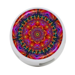 Kaleidoscope Pattern Ornament 4-port Usb Hub (one Side) by Simbadda