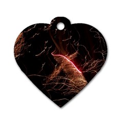 Light Night Dark Sparkler Firework Darkness Bonfire Celebrate Thanksgiving Screenshot Special Effect Dog Tag Heart (one Side) by Vaneshart