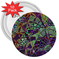 Background Design Art Artwork 3  Buttons (10 Pack)  by Wegoenart