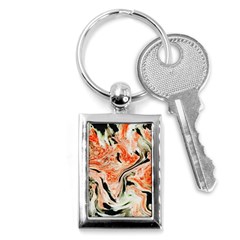Marble Texture White Pattern Key Chain (rectangle) by Wegoenart