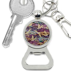 Textile Fabric Cloth Pattern Bottle Opener Key Chain by Wegoenart