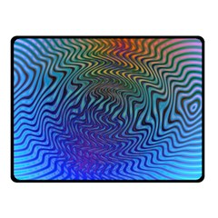 Abstract Circles Lines Colorful Double Sided Fleece Blanket (small)  by Vaneshart