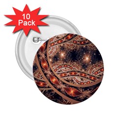 Fractal Patterns Abstract Dark 2 25  Buttons (10 Pack)  by Vaneshart