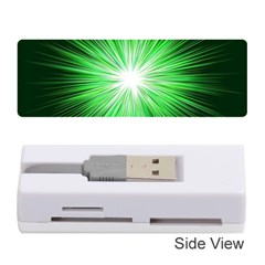 Green Blast Background Memory Card Reader (stick) by Mariart