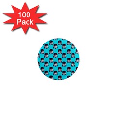 Forest Girl Bight Baby Blue Patttern 1  Mini Magnets (100 Pack)  by snowwhitegirl