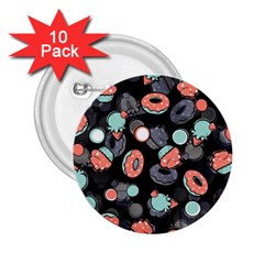 Seamless Sweets Background 2 25  Buttons (10 Pack)  by Vaneshart