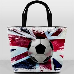 Soccer Ball With Great Britain Flag Bucket Bag by Vaneshart