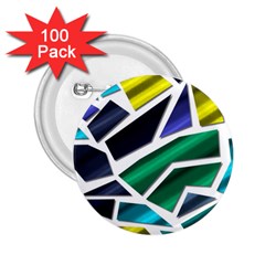 Mosaic Shapes 2 25  Buttons (100 Pack)  by Vaneshart