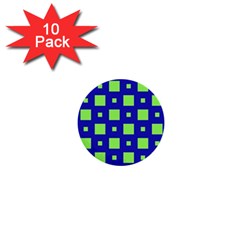 Squares Grid Seamless 1  Mini Buttons (10 Pack)  by Vaneshart
