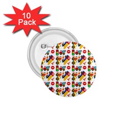 Pattern Patterns Construction 1 75  Buttons (10 Pack) by Vaneshart