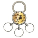 Anubis The Egyptian God Pattern 3-Ring Key Chain Front