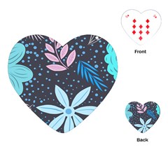 Pattern Nature Color Banner Modern Playing Cards Single Design (heart) by Wegoenart