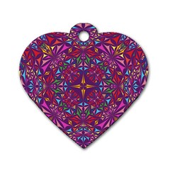 Kaleidoscope  Dog Tag Heart (one Side) by Sobalvarro