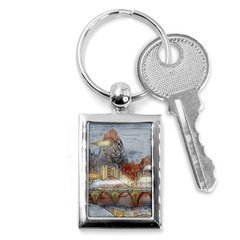 Airships Flight Travel Sky Key Chain (rectangle) by Wegoenart