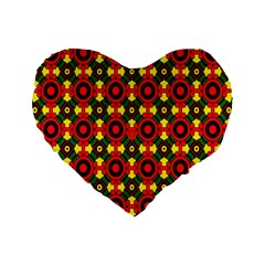 Abstract 44 Standard 16  Premium Flano Heart Shape Cushions by ArtworkByPatrick