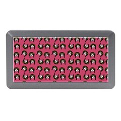 Retro Girl Daisy Chain Pattern Pink Memory Card Reader (mini) by snowwhitegirl
