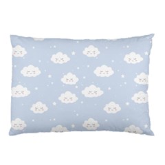 Kawaii Cloud Pattern Pillow Case by Valentinaart