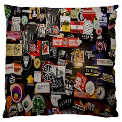 Stickers Large Flano Cushion Case (two Sides) by ArtworkByPatrick