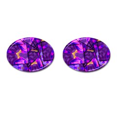 Background Wallpaper Flower Cufflinks (oval) by Vaneshart