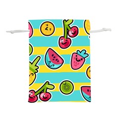 Summer Fruits Patterns Lightweight Drawstring Pouch (l) by Vaneshart