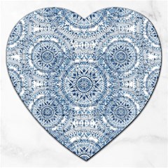 Boho Pattern Style Graphic Vector Jigsaw Puzzle (heart) by Sobalvarro