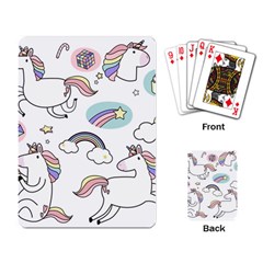 Cute Unicorns With Magical Elements Vector Playing Cards Single Design (rectangle) by Sobalvarro