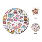 Set Kawaii Doodles Playing Cards Single Design (Round) Front