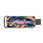 Camouflage Background Textile Uniform Seamless Pattern Portable USB Flash (One Side) Front