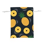 Seamless Pattern Pineapple Pattern Lightweight Drawstring Pouch (L) Front