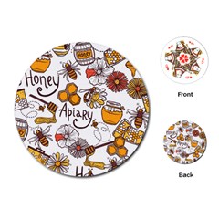 Honey Seamless Pattern Playing Cards Single Design (round) by Vaneshart