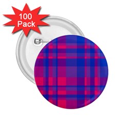 Bisexual Plaid 2 25  Buttons (100 Pack)  by NanaLeonti