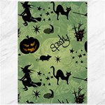 Funny Halloween Pattern With Witch, Cat And Pumpkin Canvas 12  x 18  11.88 x17.36  Canvas - 1