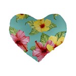 Hibiscus Standard 16  Premium Heart Shape Cushions Front