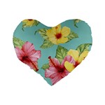 Hibiscus Standard 16  Premium Heart Shape Cushions Back
