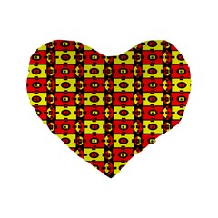Rby 66 Standard 16  Premium Flano Heart Shape Cushions by ArtworkByPatrick