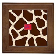 Giraffe By Traci K Framed Tile by tracikcollection
