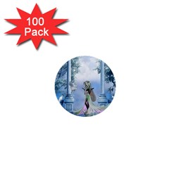 Cute Fairy With Dove 1  Mini Buttons (100 Pack)  by FantasyWorld7