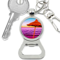 Pop Art Beach Umbrella  Bottle Opener Key Chain by essentialimage