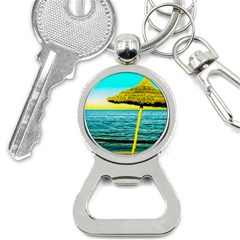 Pop Art Beach Umbrella  Bottle Opener Key Chain by essentialimage