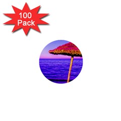 Pop Art Beach Umbrella  1  Mini Buttons (100 Pack)  by essentialimage
