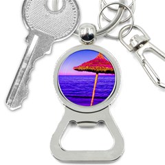 Pop Art Beach Umbrella  Bottle Opener Key Chain by essentialimage