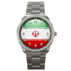 Flag Of Iran Sport Metal Watch by trulycreative