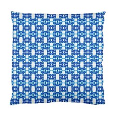 Blue White  Abstract Pattern Standard Cushion Case (two Sides) by BrightVibesDesign