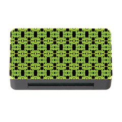 Green Black Abstract Pattern Memory Card Reader With Cf by BrightVibesDesign