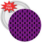 Pink Black Abstract Pattern 3  Buttons (100 pack)  Front