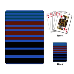 Black Stripes Blue Green Orange Playing Cards Single Design (rectangle) by BrightVibesDesign