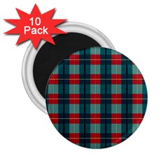 Pattern Texture Plaid 2 25  Magnets (10 Pack)  by Mariart