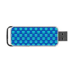Pattern Graphic Background Image Blue Portable Usb Flash (two Sides) by HermanTelo