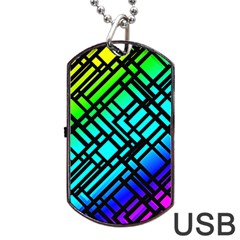 Background Texture Colour Dog Tag Usb Flash (one Side) by HermanTelo